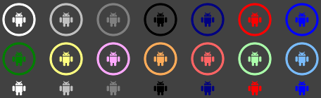Colored Application Bar Icons
