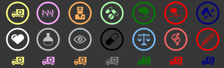 Colored Medical Bar Icons