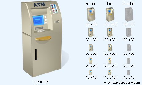 ATM  with Shadow Icon Images