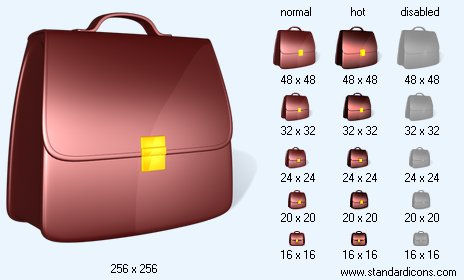 Brief Case with Shadow Icon Images
