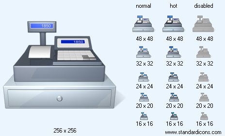 Cash Register with Shadow Icon Images