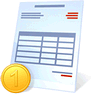 Invoice with Shadow icon