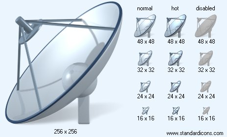 Satellite TV with Shadow Icon Images