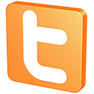 Orange Twitter icon
