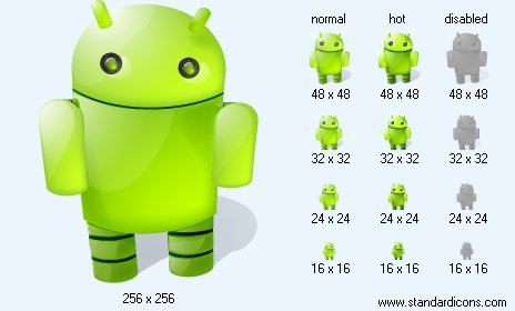 Android with Shadow Icon Images