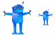 Blue robot icons