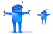 Blue robot SH icons