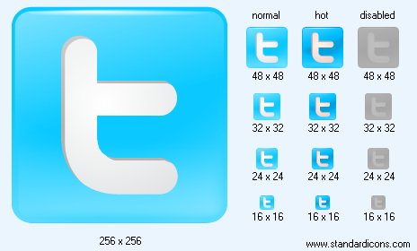 Twitter Button Icon Images