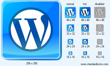 Blue WordPress Icon Images