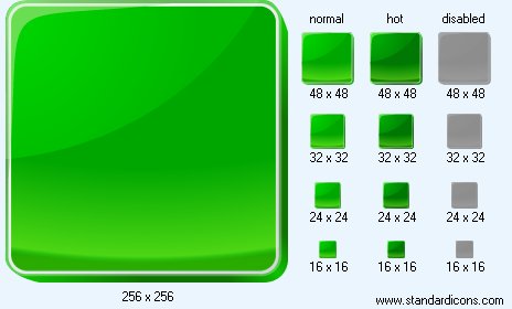 Green Button Icon Images
