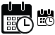 Date and time icons