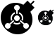 Chemical bomb icons