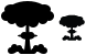 Nuclear explosion icons