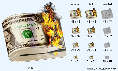 Burn Money Icon Images