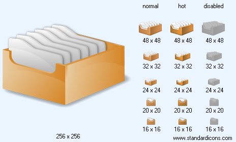 Cardfile with Shadow Icon Images