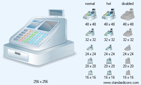 Cash Register with Shadow Icon Images