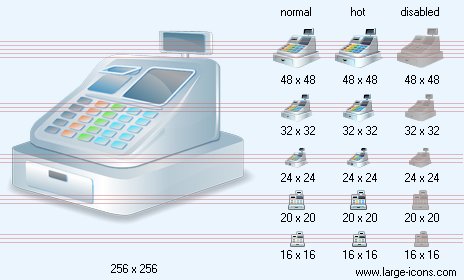 Cashregister with Shadow Icon Images