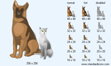 Pets with Shadow Icon Images