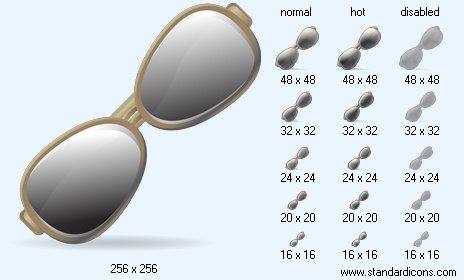 Sun Glasses with Shadow Icon Images