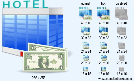 Tourist Business with Shadow Icon Images