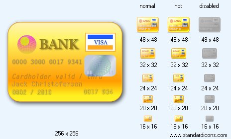 Visa with Shadow Icon Images