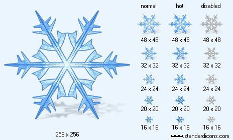 Snowflake with Shadow Icon Images