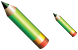 Green pencil icons