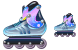 Roller skates icons