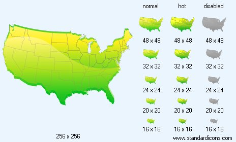 USA Map Icon Images