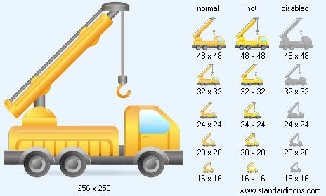 Crane Truck Icon Images