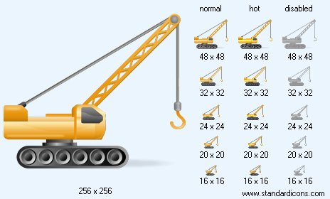 Crawler Crane Icon Images