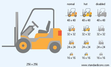 Fork-Lift Truck Icon Images