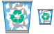 Full recycle bin icons