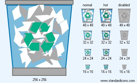 Full Recycle Bin Icon Images