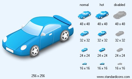 Blue Car Icon Images