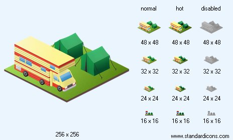 Camping Site Icon Images