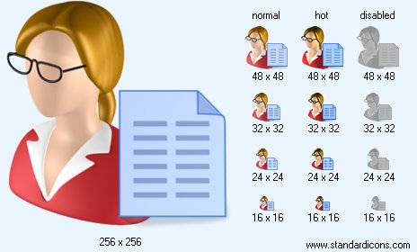 Accountant with Shadow Icon Images
