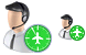 Air traffic controller icons