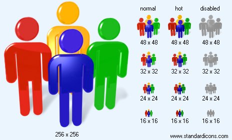 Demography with Shadow Icon Images