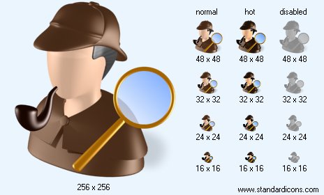 Detective with Shadow Icon Images