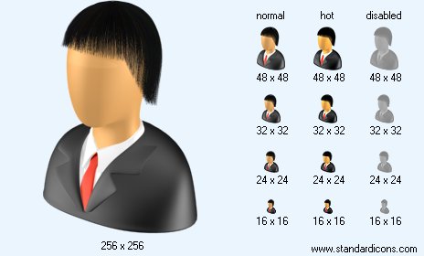 East Asian Man Icon Images