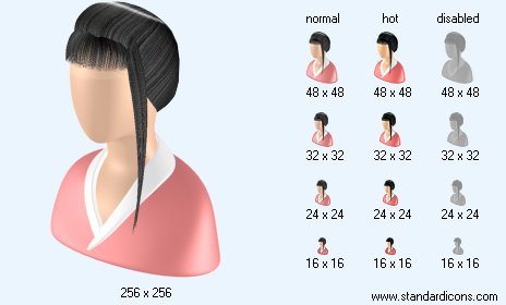 East Asian Woman Icon Images
