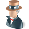 Uncle Sam with Shadow icon