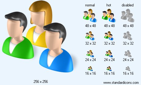 User Group with Shadow Icon Images