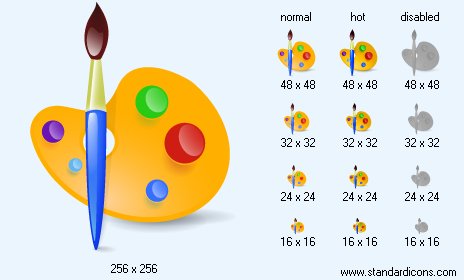 Painter Palette Icon Images