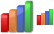 3d bar chart icons