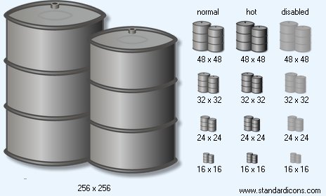 Metal Barrels Icon Images