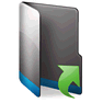 Open Black Folder icon