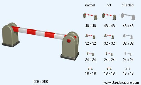 Closed Barrier Icon Images