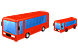 Red bus icons